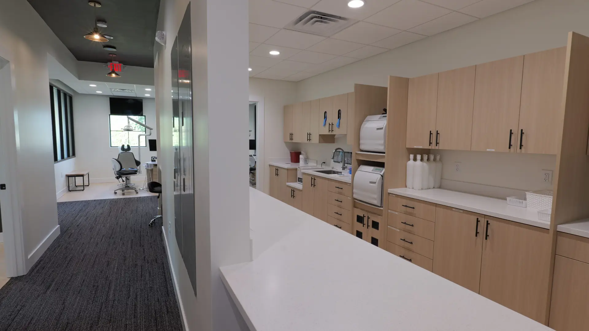 Clinical cabinetry and storage at Haverkos Family Orthodontics